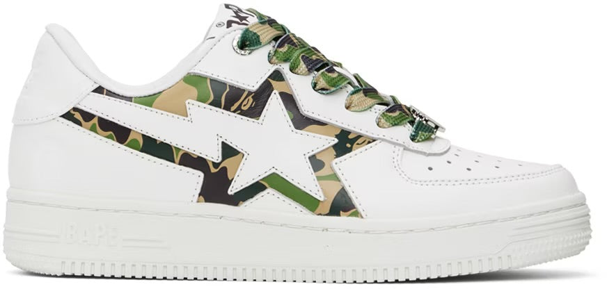 Bapesta White ABC Camo 'Green'