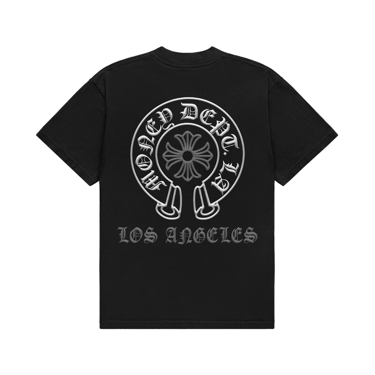 MONEY DEPT OLD ENGLISH BLACK & WHITE PUFF PRINT TEE