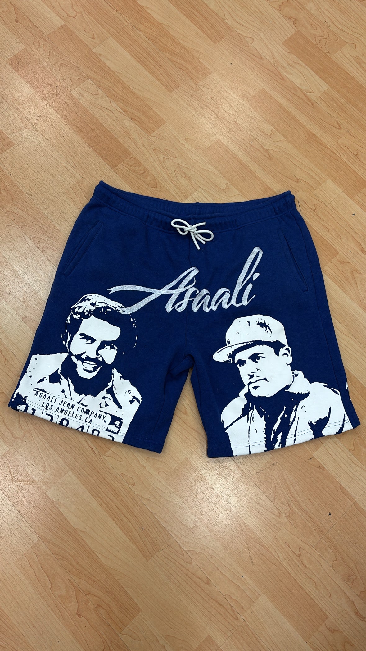 ASAALI “OREO BLUE” CARTEL SHORTS (PRE-OWNED) GREAT CONDITION