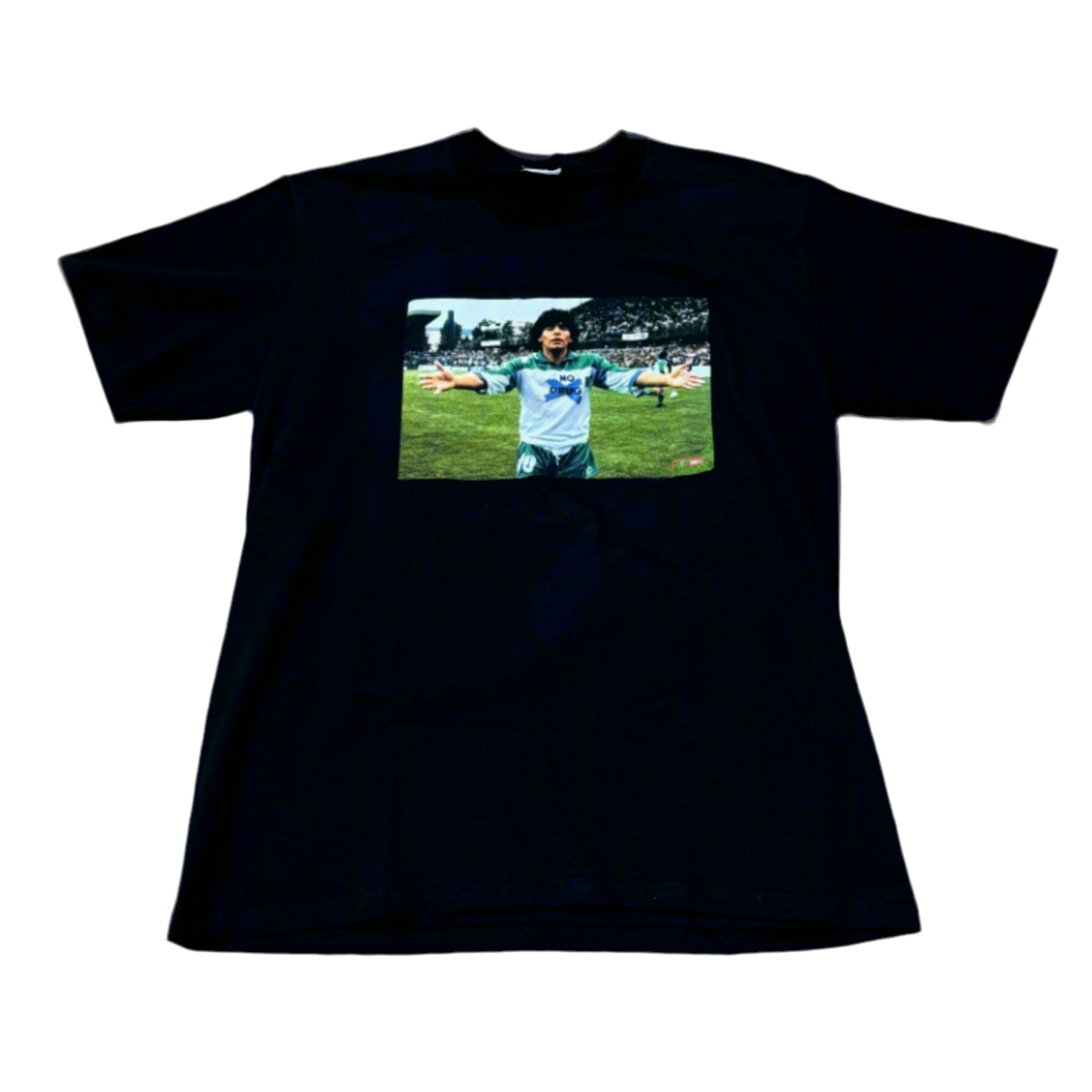 SUPREME SHIRT MARADONA featuring bold Maradona graphic and streetwear style for football fans