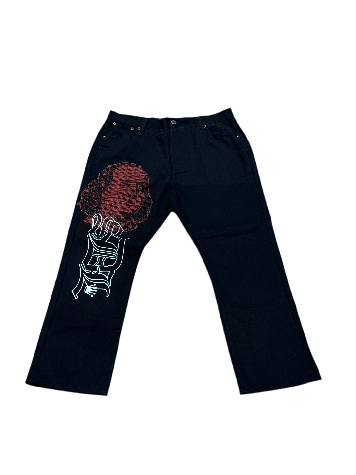 SKYS DA LIMIT DIAMONDS RED BENJAMIN BLACK JEANS