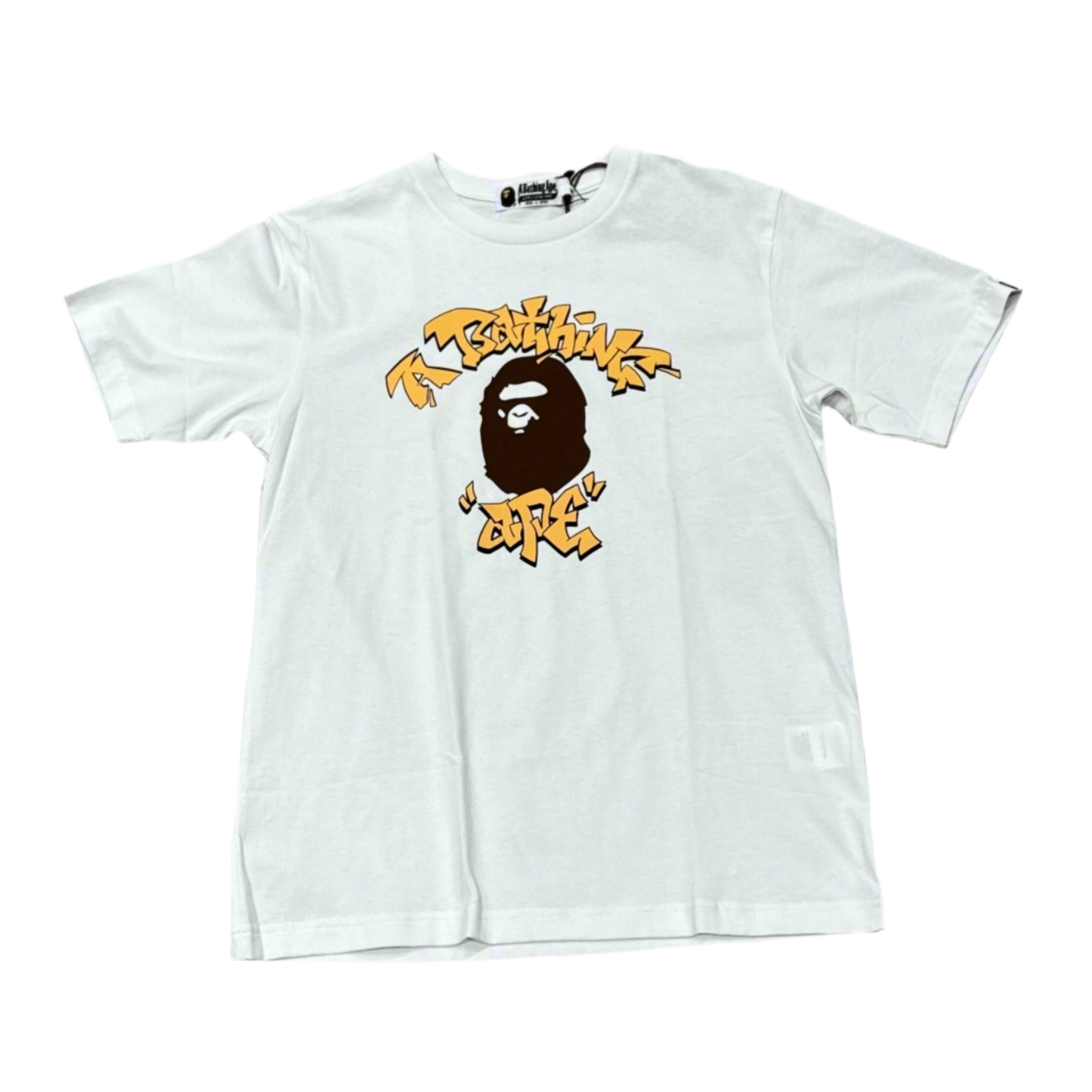 Bape Shirt White Tee minimalist white t-shirt with clean design for versatile casual and layered outfits