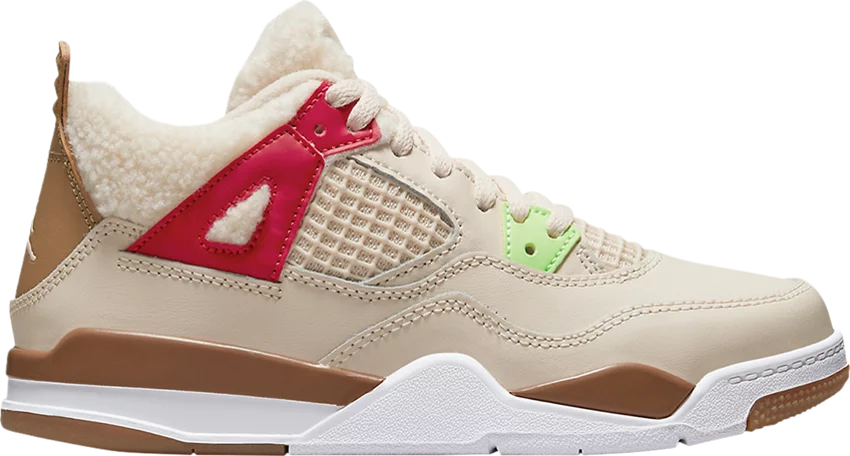 Jordan 4 (PS) Wild Things preschool sneakers with vibrant, playful design for kids