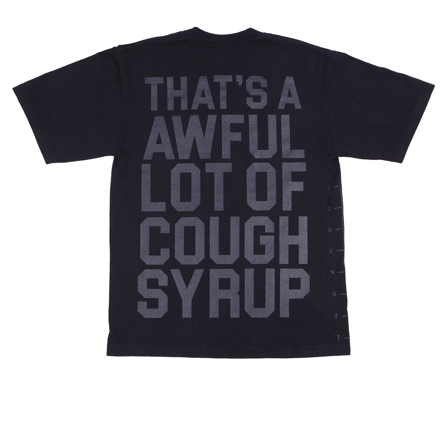 AWFUL LOT OF COUGH SYRUP CLASSIC T-SHIRT "BLACK ON BLACK"