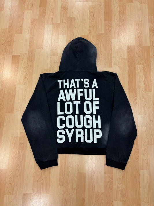 AWFUL LOT OF COUGH SYRUP BLACK "SKELETON ZIP-UP" (PRE-OWNED)