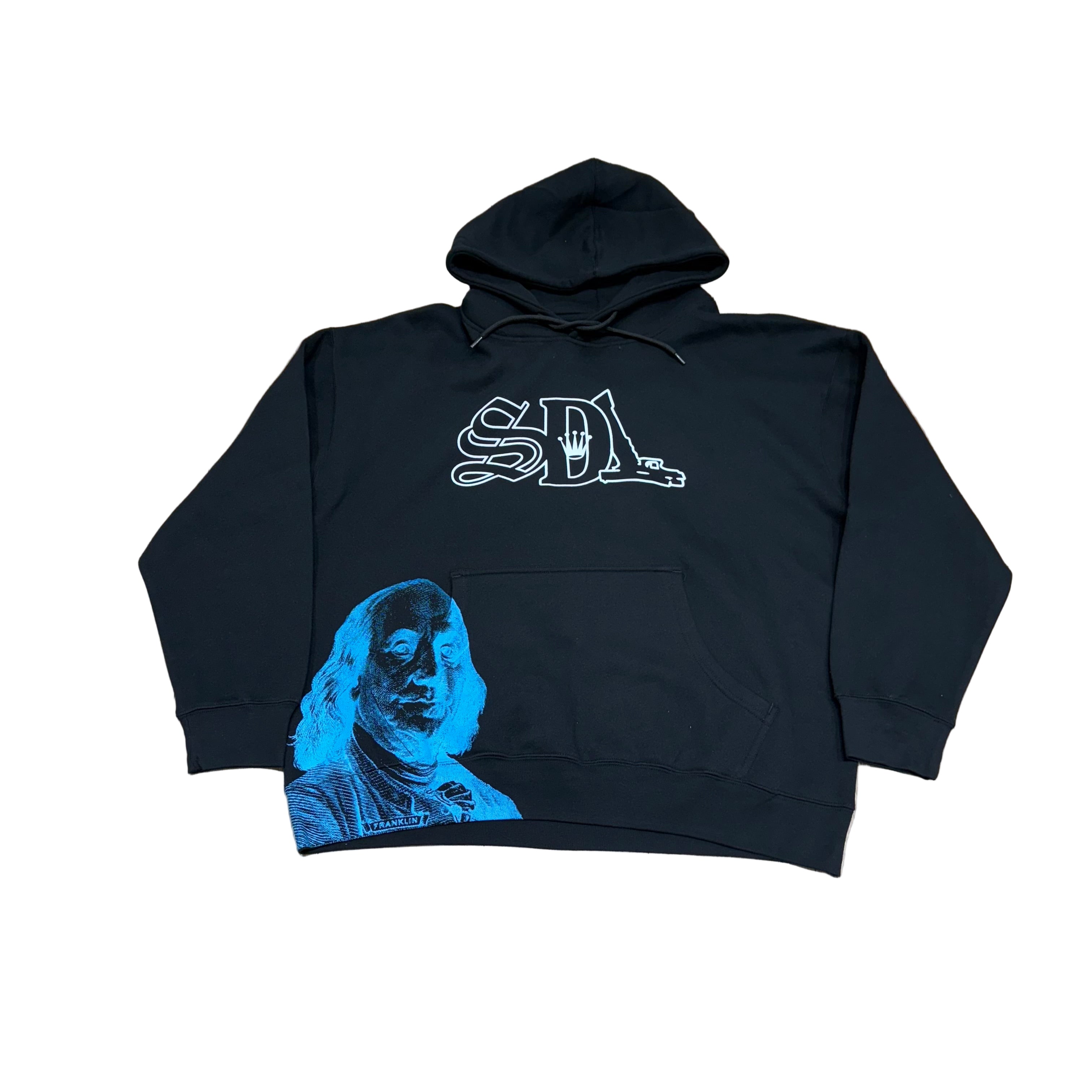 SKY DA LIMIT BLACK / BLUE CHAPO HOODIE V2
