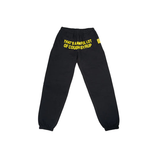 AWFUL LOT OF COUGH SYRUP CLASSIC SWEATPANTS (BLACK/YELLOW)