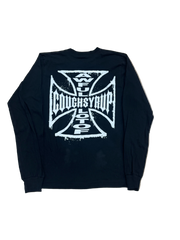 AWFUL LOT OF COUGH SYRUP LONG SLEEVE CROSS T-SHIRT