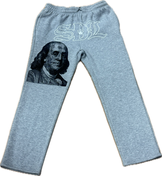 SKYS DA LIMIT BLACK BENJAMIN GREY SWEATPANTS
