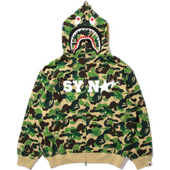 BAPE X CENTRAL CEE 'SYNA' CAMO SHARK FULL ZIP HOODIE