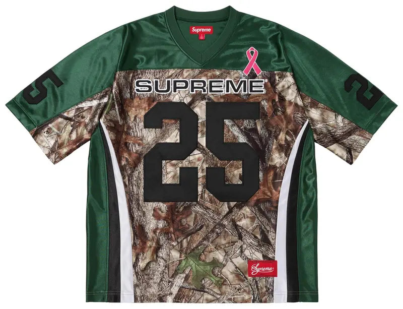 SUPREME GREEN CAMO "BREAST CANCER AWARENESS" JERSEY