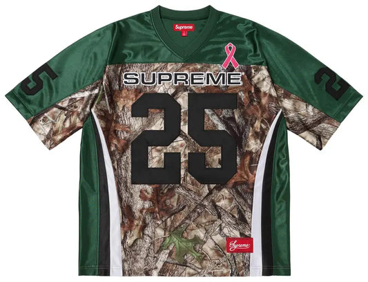 SUPREME GREEN CAMO "BREAST CANCER AWARENESS" JERSEY