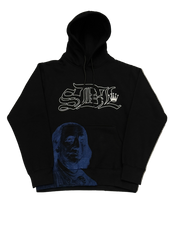 SKY DA LIMIT BLUE/WHITE VIRGIN MARY BLACK HOODIE
