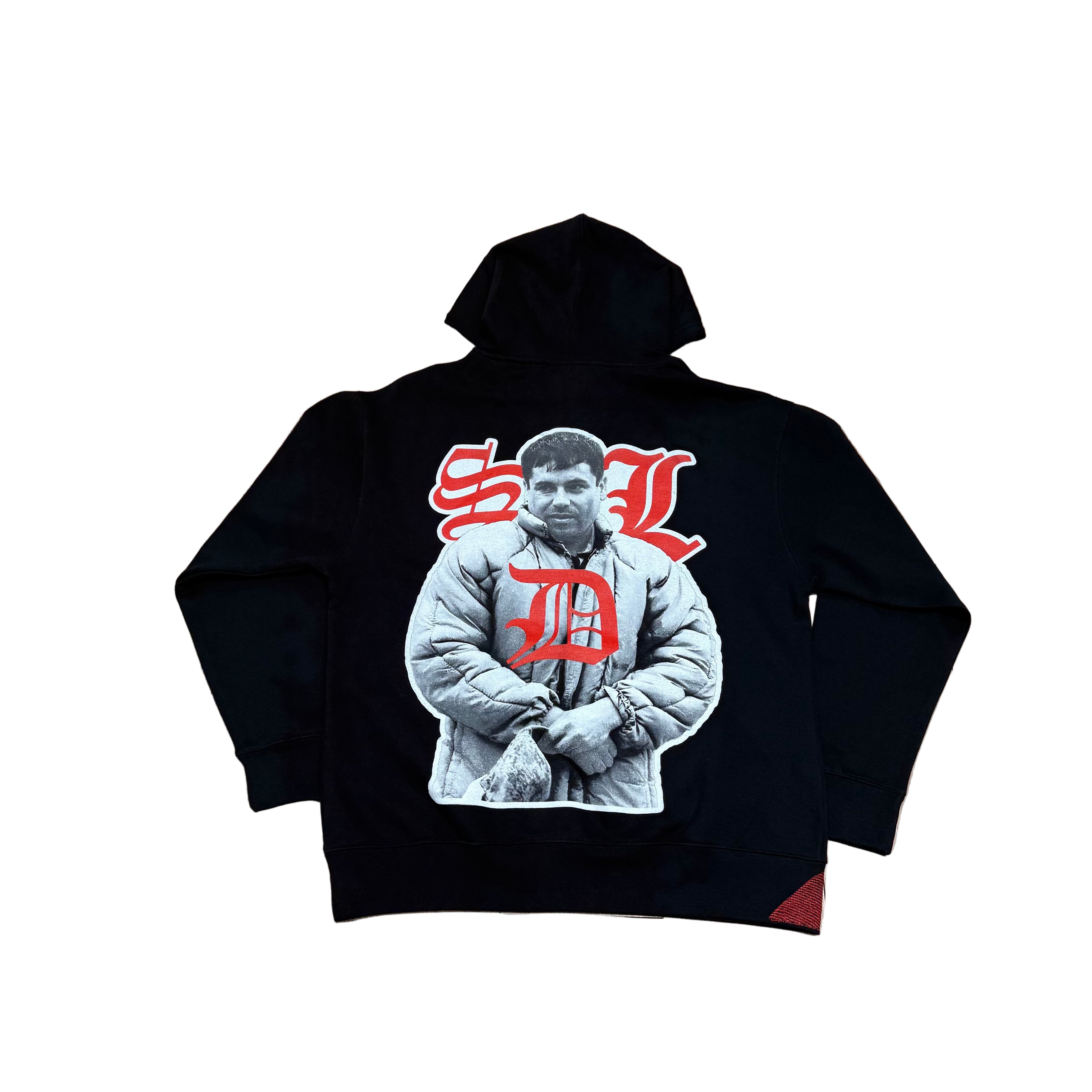 SKY DA LIMIT BLACK / RED CHAPO HOODIE V2