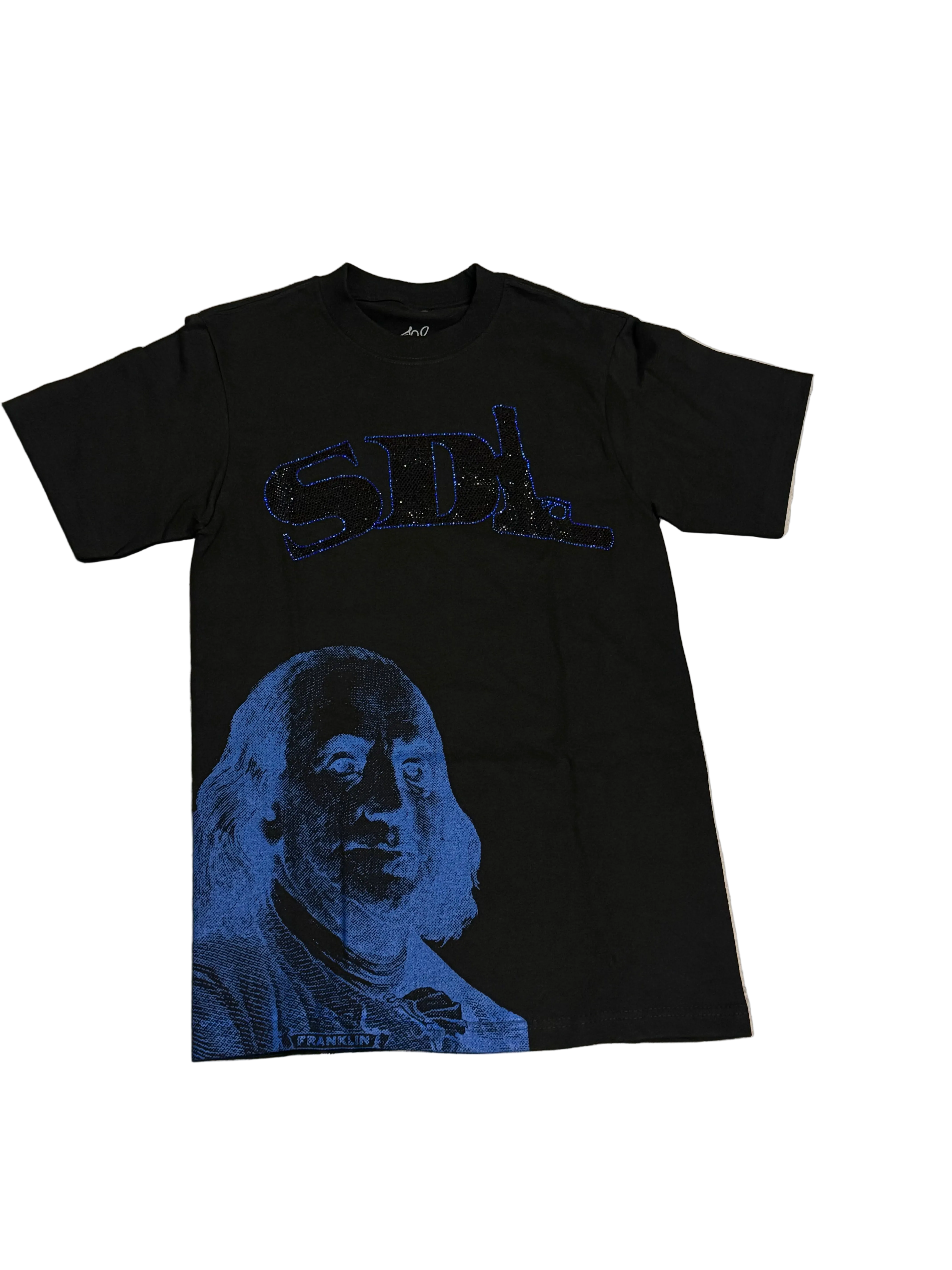 SKYS DA LIMIT BLUE/ BLACK RHINESTONE BENJAMIN T-SHIRT