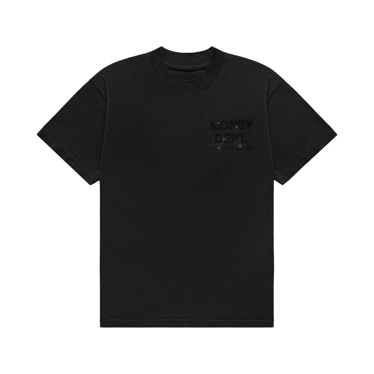 MONEY DEPT BLACK RHINESTONE TEE