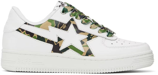Bapesta White ABC Camo 'Green'