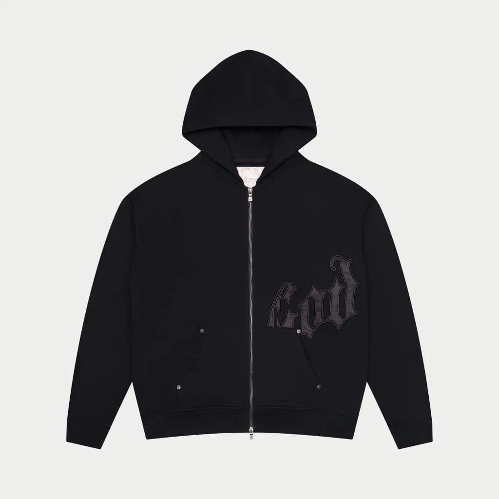 GODSPEED BLACK SATIN SWEATSUIT (TOP & BOTTOM)