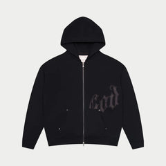 GODSPEED BLACK SATIN SWEATSUIT (TOP & BOTTOM)