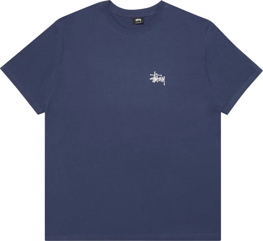 Stussy Basic Logo Navy Tee