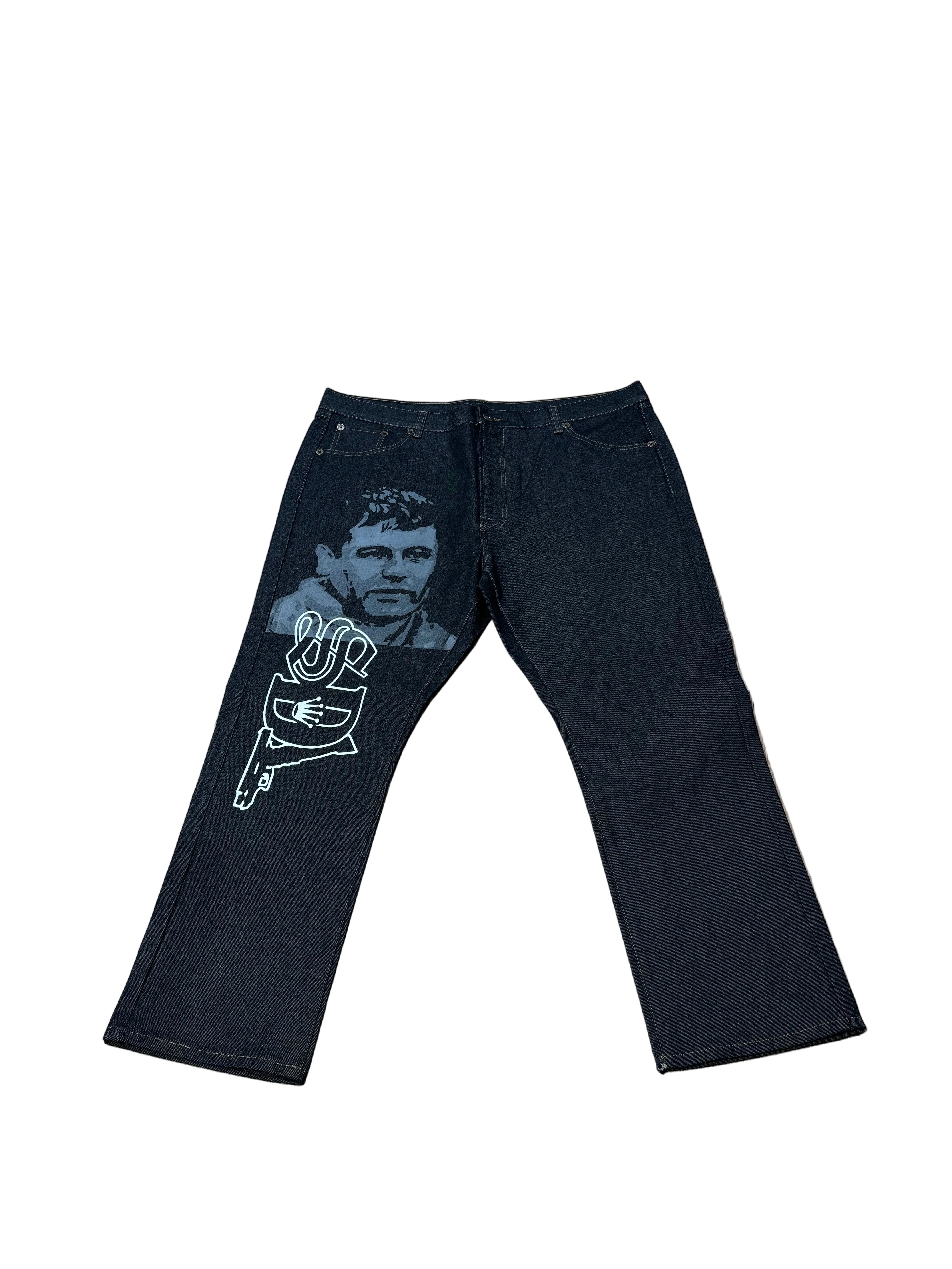 SKY DA LIMIT EL CHAPO JEANS JET BLACK