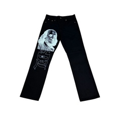 SKYS DA LIMIT JET BLACK/ WHITE JEANS