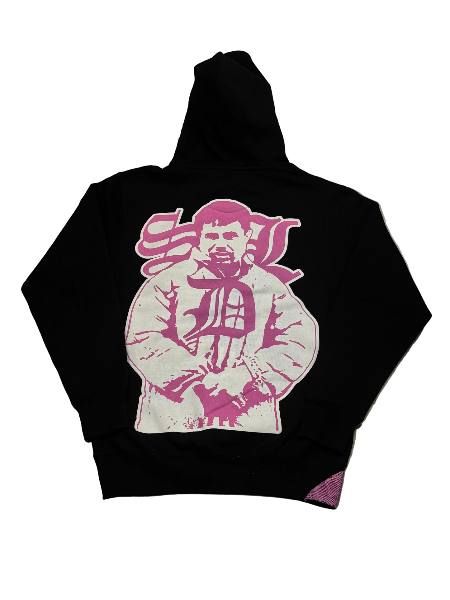 SKY DA LIMIT PINK CHAPO HOODIE BLACK
