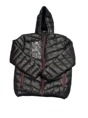 SKY DA LIMIT BLACK VIRGIN MARY PUFFER JACKET
