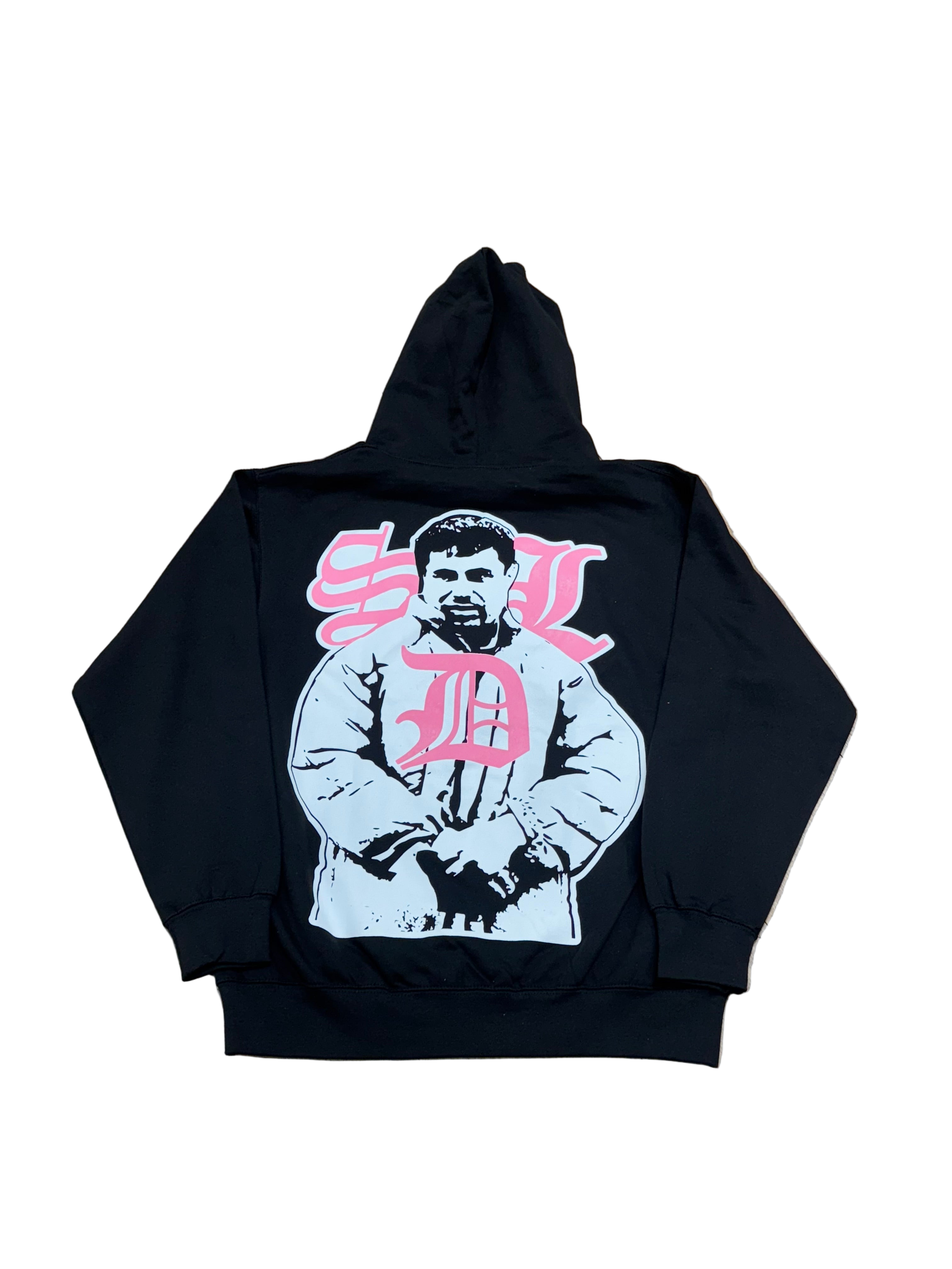 SKY DA LIMIT BLACK/PINK LA CHAPO HOODIE