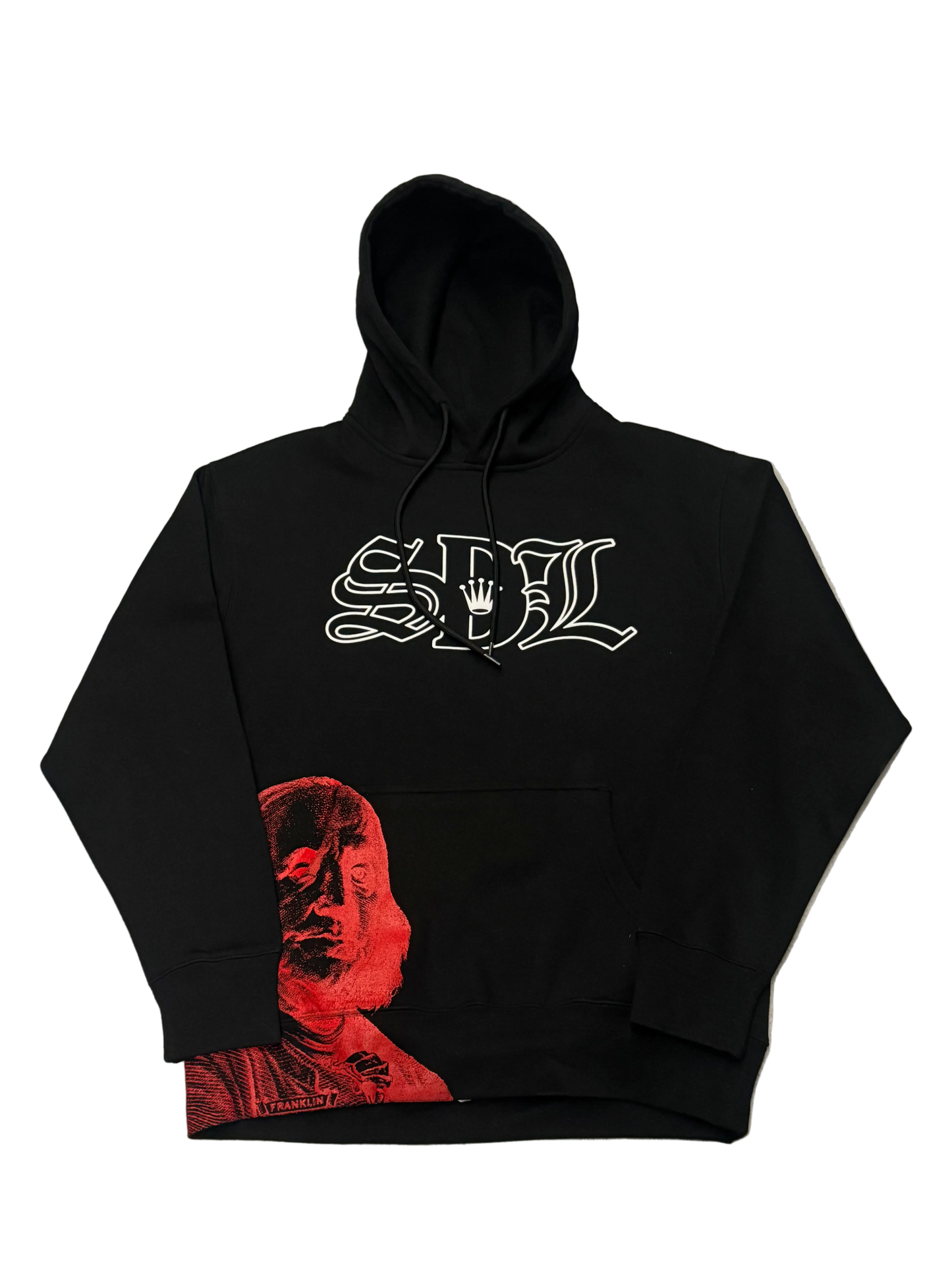 SKY DA LIMIT RED/WHITE CHAPO BLACK HOODIE