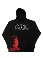 SKY DA LIMIT RED/WHITE CHAPO BLACK HOODIE
