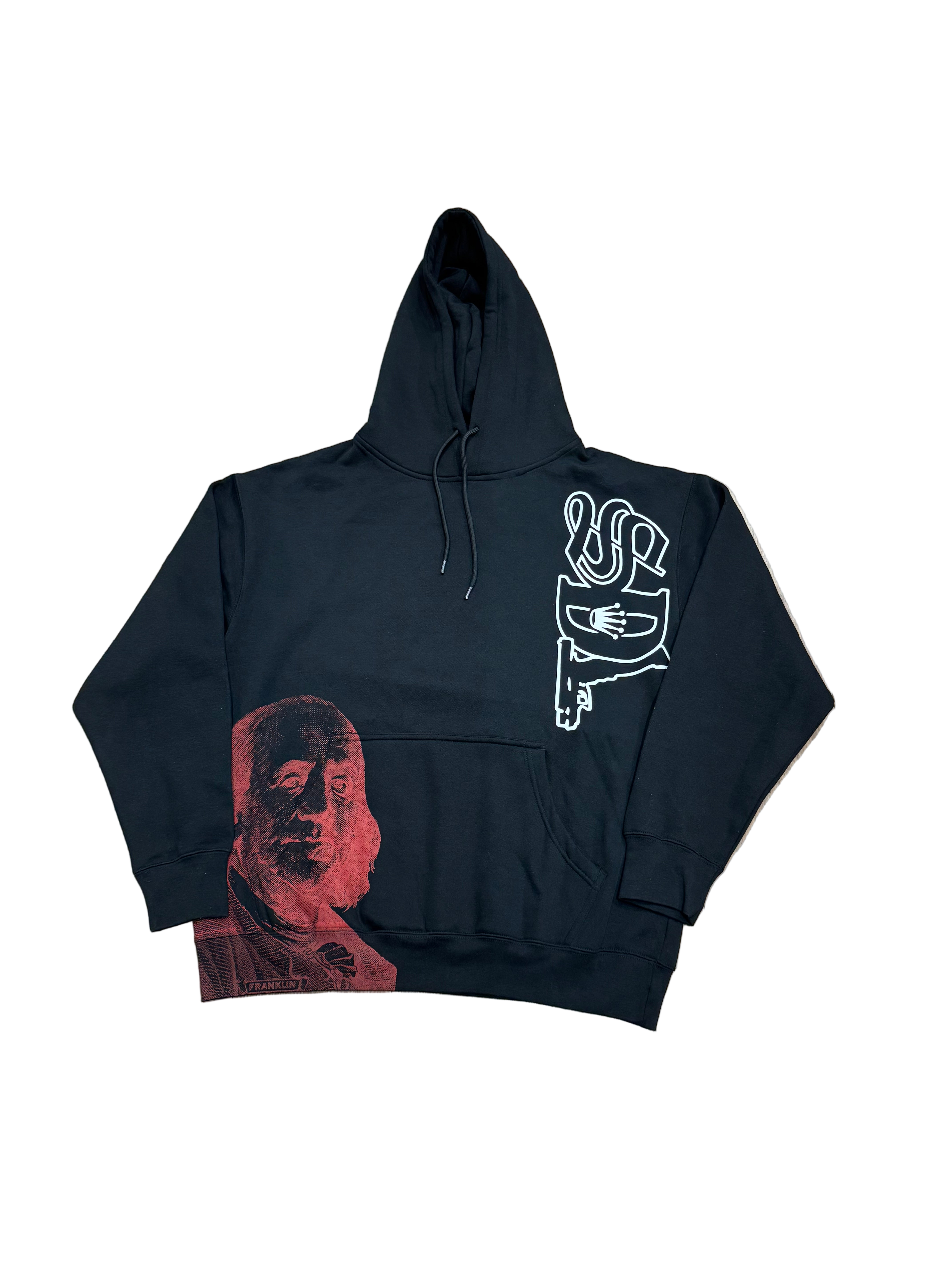 SKY DA LIMIT BLACK / RED CHAPO HOODIE V2