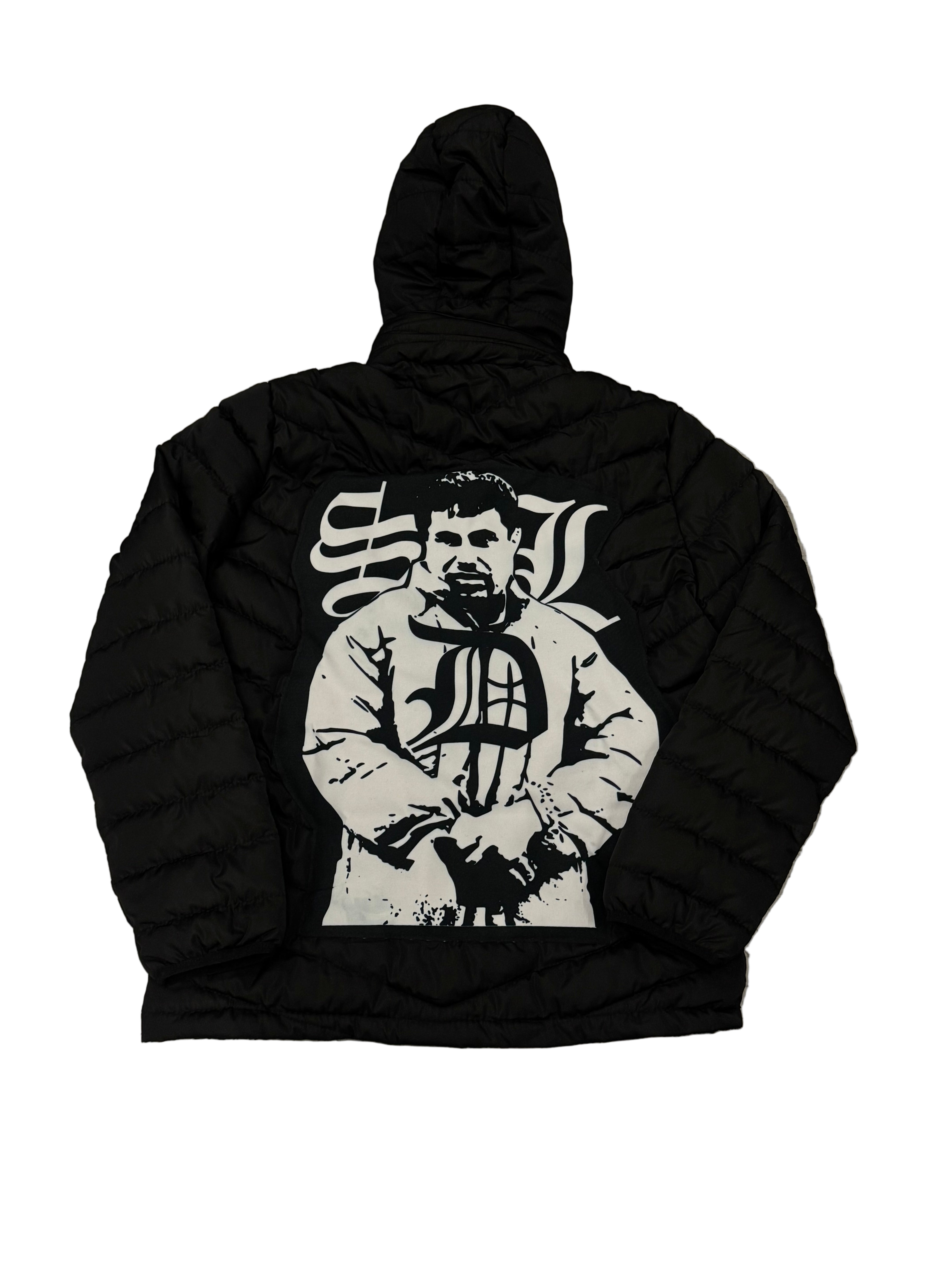 SKY DA LIMIT BLACK CHAPO PUFFER JACKET