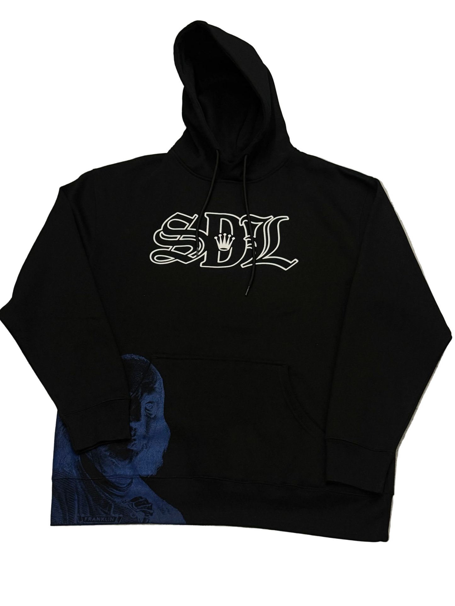 SKY DA LIMIT BLUE/ WHITE CHAPO BLACK HOODIE
