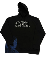 SKY DA LIMIT BLUE/ WHITE CHAPO BLACK HOODIE