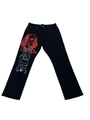 SKY DA LIMIT RED BENJAMIN BLACK JEANS