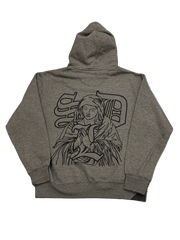 SKY DA LIMIT BLACK VIRGIN MARY GREY HOODIE