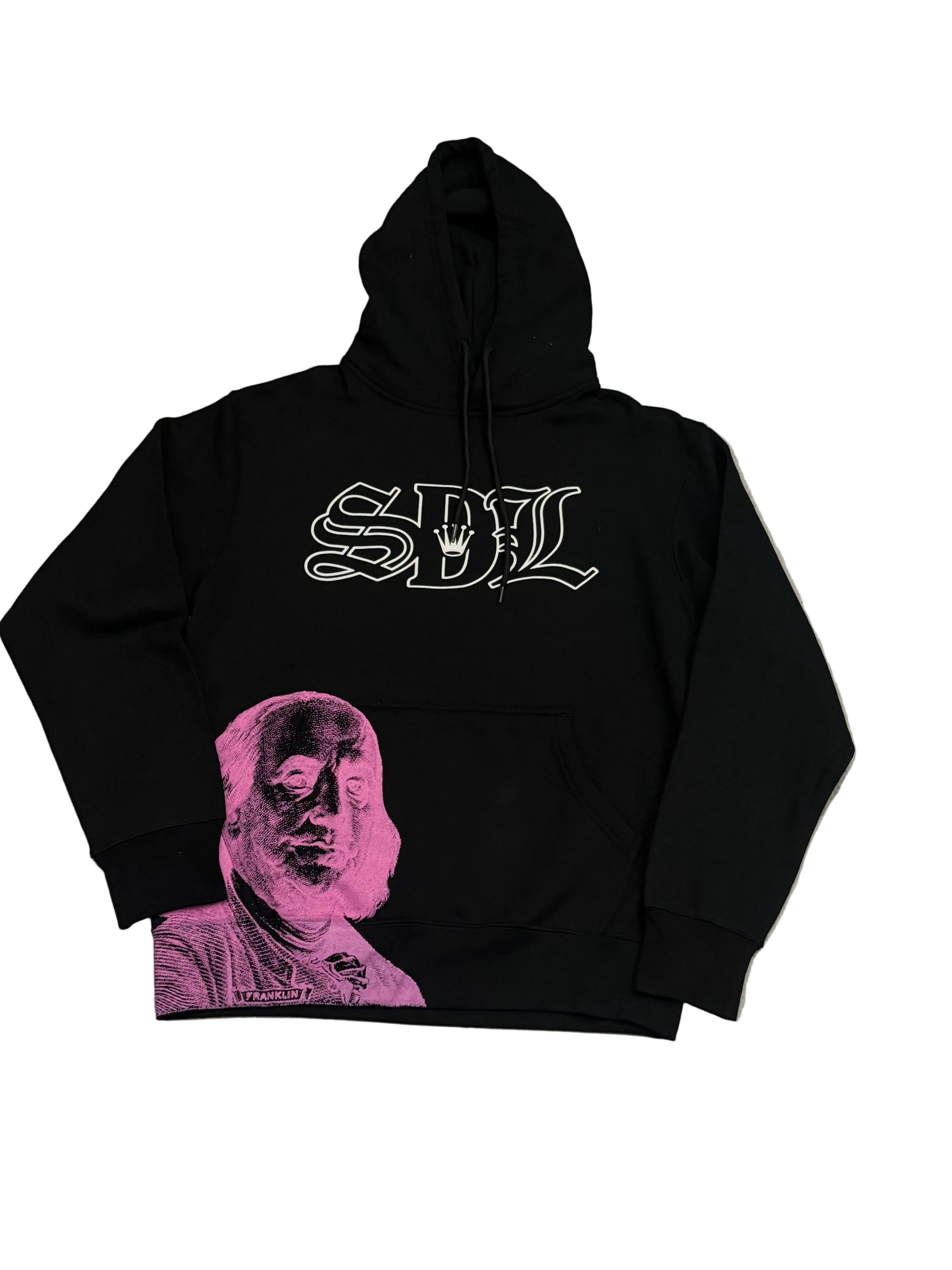 SKY DA LIMIT PINK VIRGIN MARY BLACK HOODIE