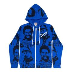 ASAALI CARTEL ZIP UP HOODIE ROYAL BLUE