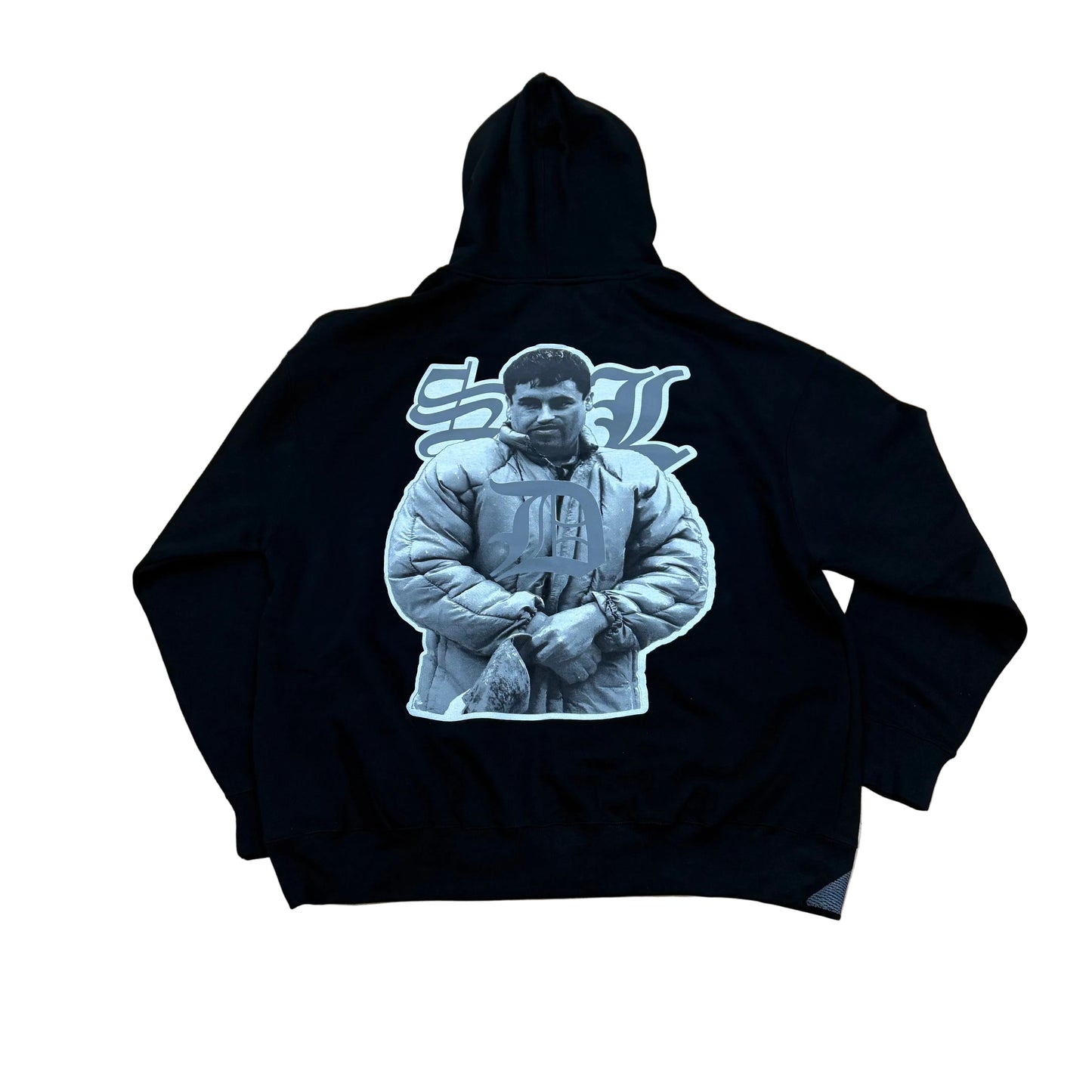 SKYS DA LIMIT BLACK WHITE CHAPO RHINESTONE ZIP-UP