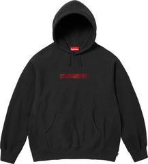 SUPREME MOTION SWAROSKI LOGO HOODIE 'BLACK'