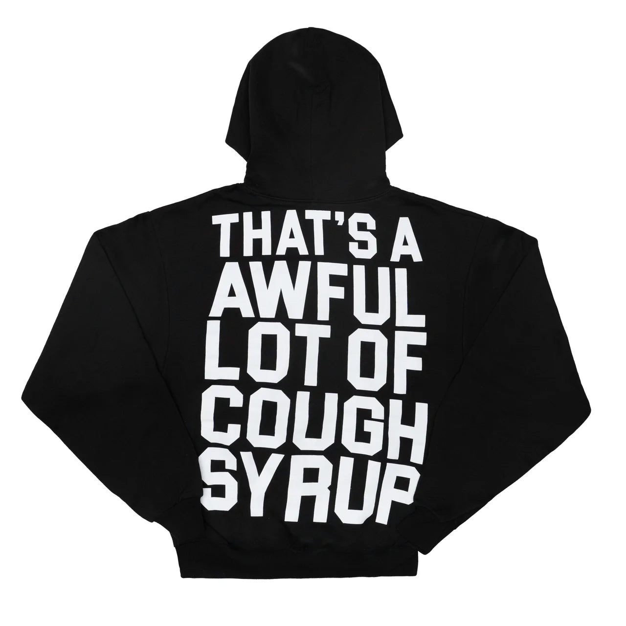 AWFUL LOT OF COUGH SYRUP CLASSIC BLACK ZIP UP HOODIE