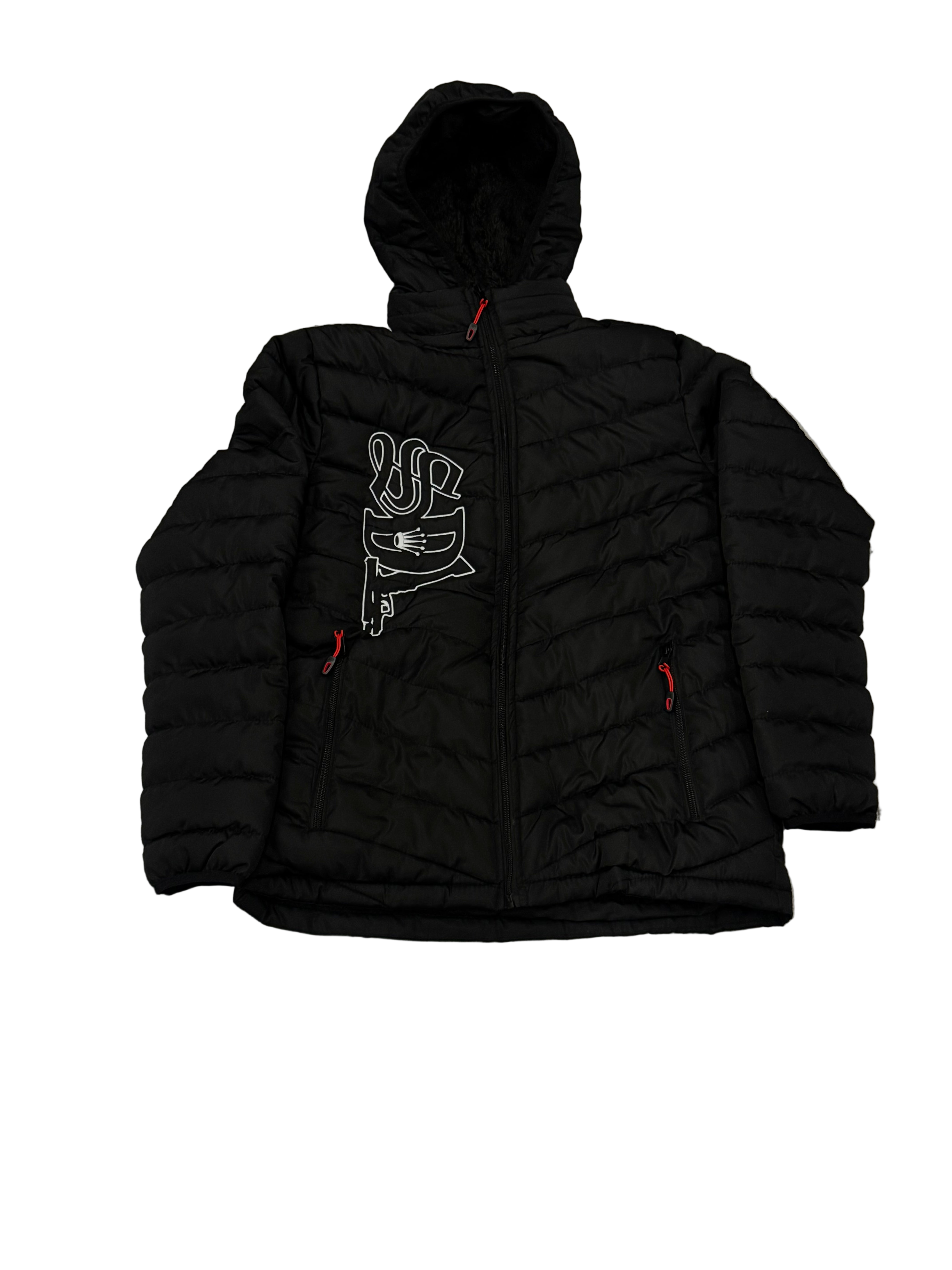 SKY DA LIMIT BLACK CHAPO PUFFER JACKET