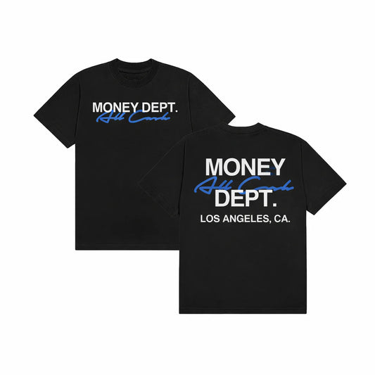 MONEY DEPT ALL CASH BLUE T-SHIRT