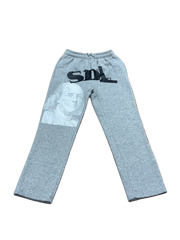 SKY DA LIMIT BLACK/WHITE SKELETON BENJAMIN GREY SWEATPANTS