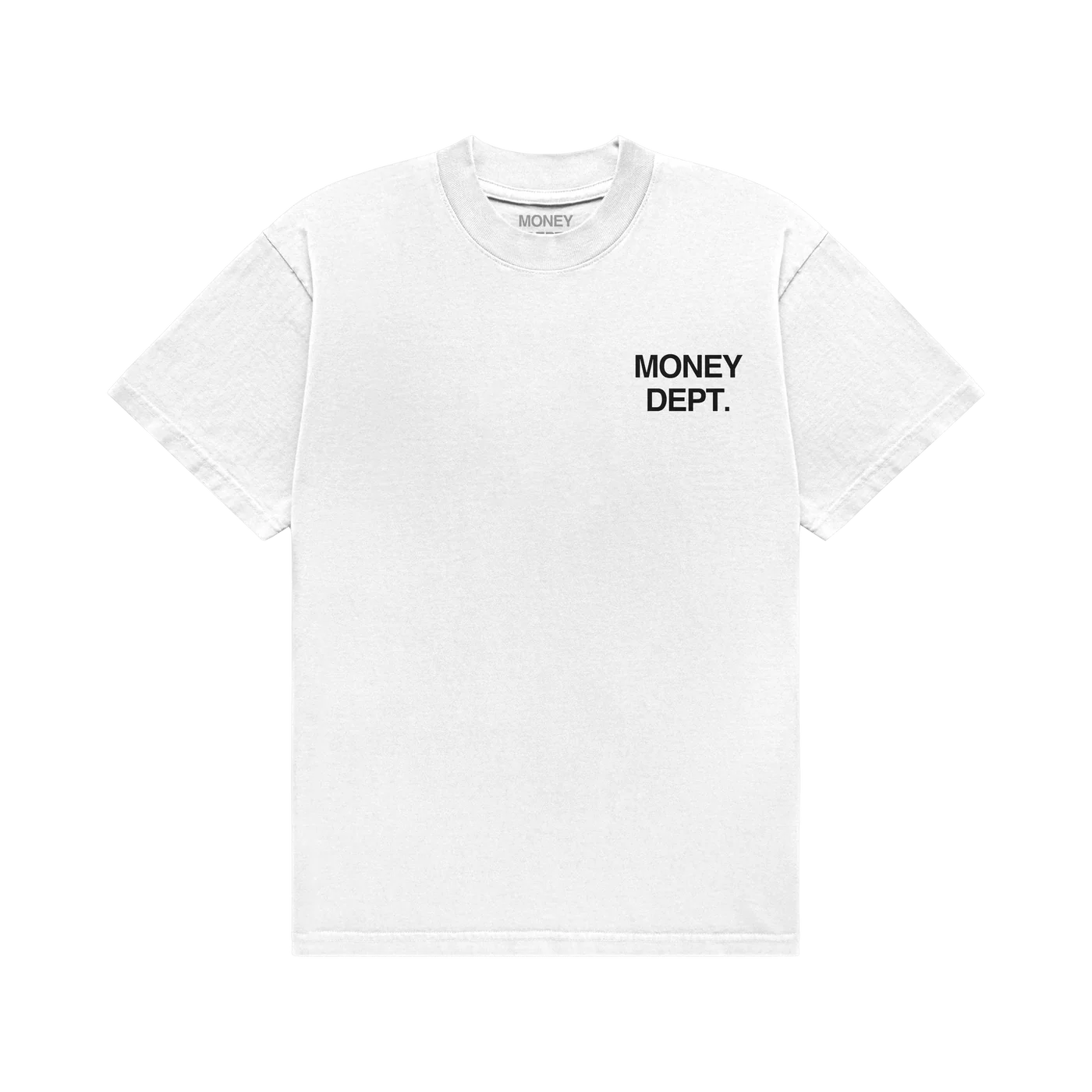 MONEY DEPT CLASSIC WHITE BLACK TEE