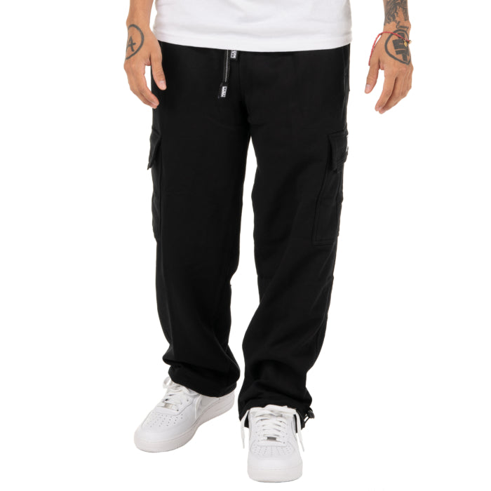 Pro Club Men's Heavyweight Fleece Cargo Pants black