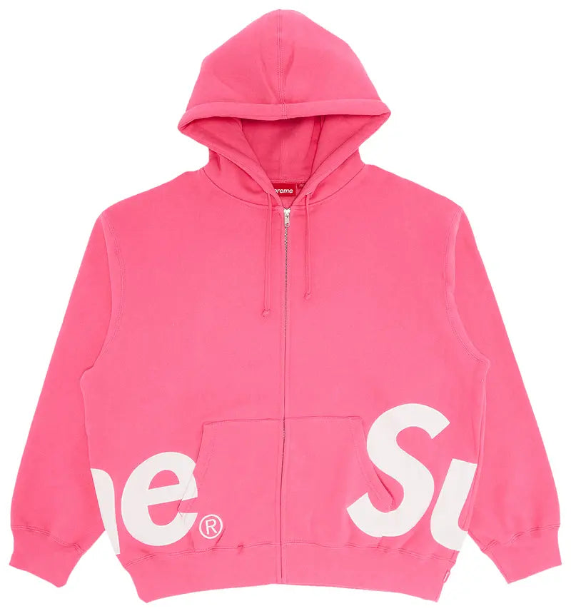 SUPREME BIG LOGO ZIP UP "PINK"