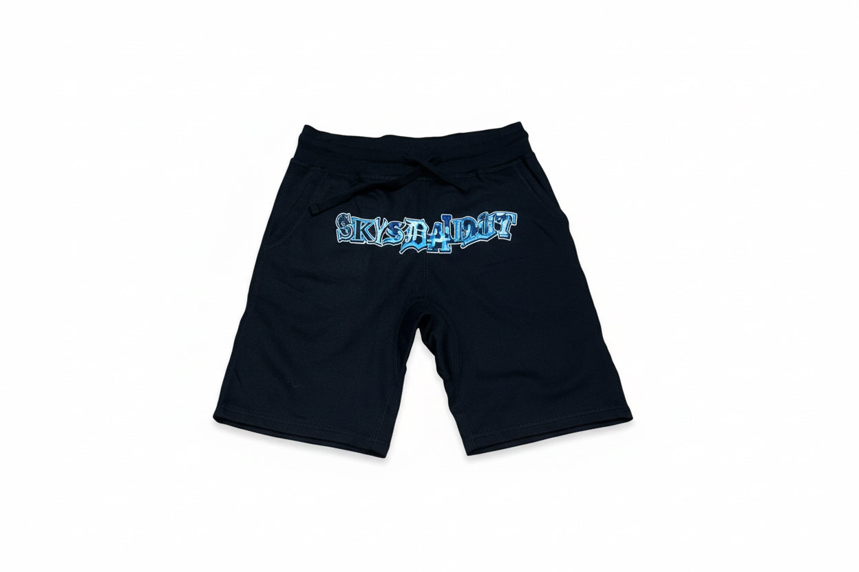 SKYS DA LIMIT LOGO BLUE/BLACK SHORTS
