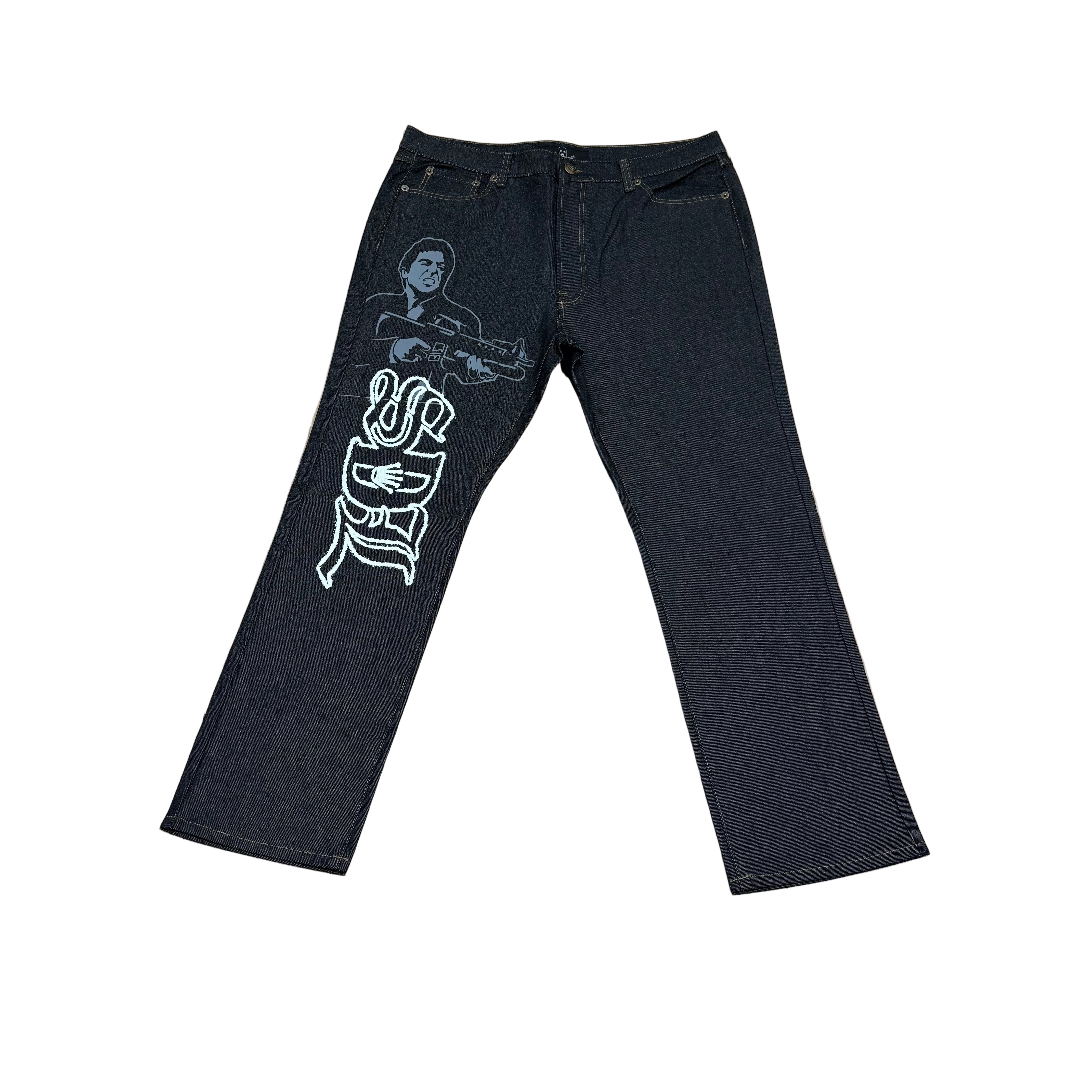 SKY DA LIMIT TONY MONTANA CHARCOAL / GREY JEANS